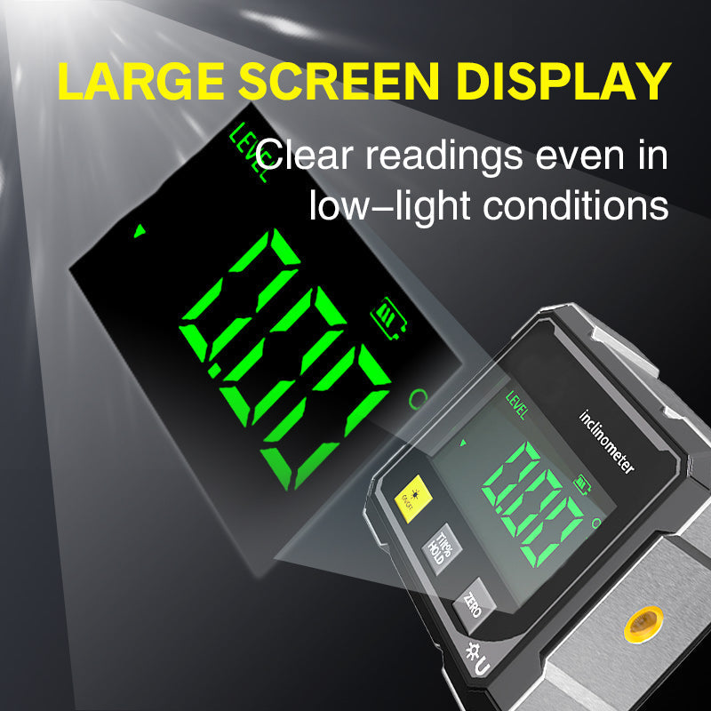 4-Side Magnetic Digital Angle Gauge With Laser Electronic Protractor Horizontometer Inclinometer Angle Ruler Slope Measuring Profi-Group
