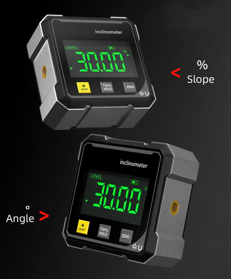 4-Side Magnetic Digital Angle Gauge With Laser Electronic Protractor Horizontometer Inclinometer Angle Ruler Slope Measuring Profi-Group