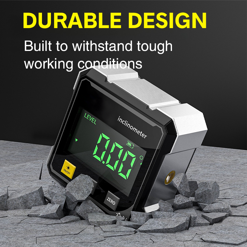 4-Side Magnetic Digital Angle Gauge With Laser Electronic Protractor Horizontometer Inclinometer Angle Ruler Slope Measuring Profi-Group