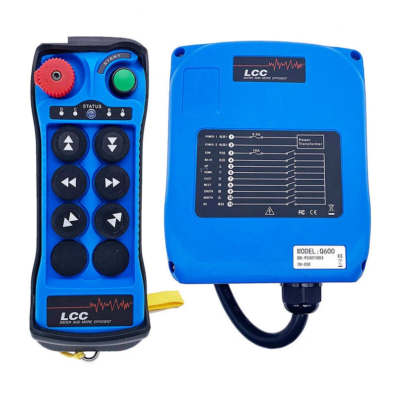 Elevator LCC Q808 Engine Hoists Wireless Universal Remote Control Radio Crane Controller AC/DC 12v 24v 433 mhz Electronic Switch