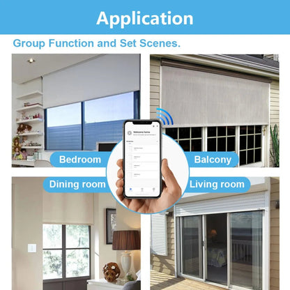 Smart WiFi Curtain Blinds Switch for Roller Shutter Electric Tubular Motor Google Home Alexa Echo Smart Home App Timer Profi-Group