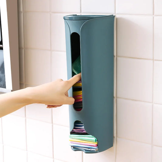 Kitchen Plastic Bag Holder Organizer Wall Hanging Garbage Bag Storage Box Bathroom Trash Bag Bucket Dispenser Kitchen Accessory - Profi-Group