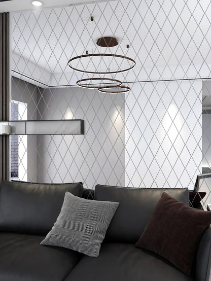 3D Diamond Shaped Acrylic Wall Mirror DIY Self-Adhesive Diamond Mirror Wall Sticker Office Living Room Art Home Decoration Profi-Group