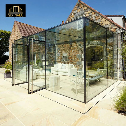 Sixinalu Sunroom Sliding Door Double Glazed Custom Aluminum Alloy Profile Front Entry Doors Glass Garden Room For Home Decor - Profi-Group