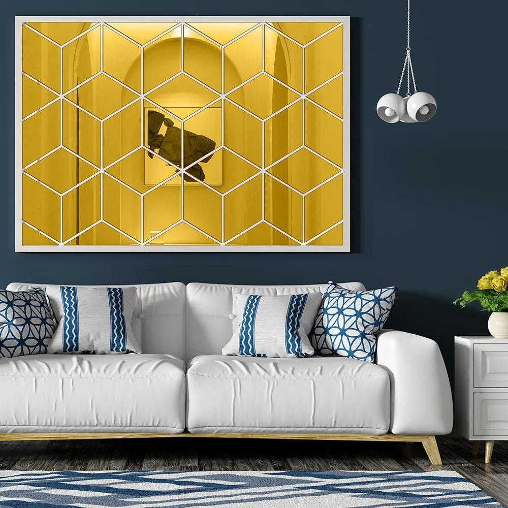 8/15/28/54pcs 3D Mirror Wall Sticker DIY Diamonds Triangles Acrylic Wall Stickers for Kids Room Living Room Home Decor adesivo Profi-Group