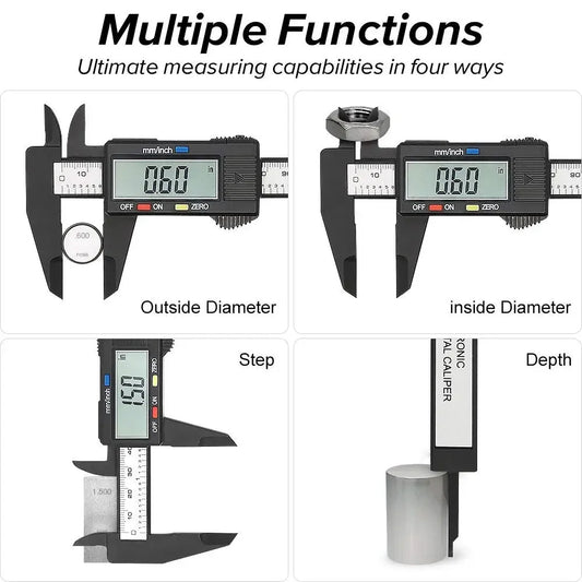 150mm 100mm Electronic Digital Caliper Carbon Fiber Dial Vernier Caliper Gauge Micrometer Measuring Tool Digital Ruler - Profi-Group