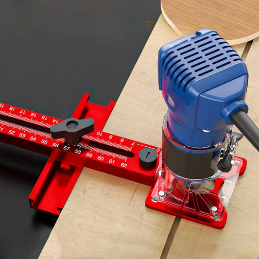 3 in 1 Router Milling Groove Bracket Woodworking Cutting and Milling Circular Auxiliary Tool Aluminum Router Circle Cutting Jig - Profi-Group