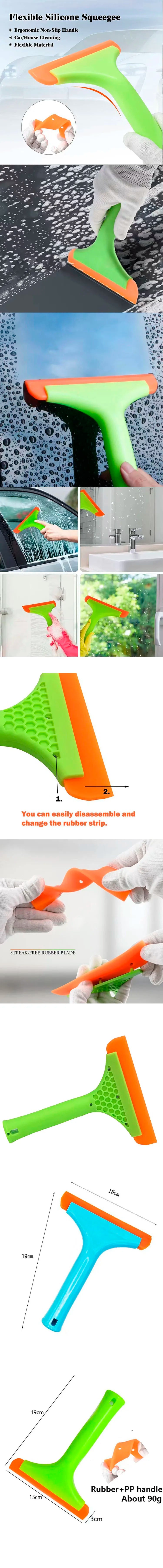 Non-Scratch rubber Squeegee Car Wrap Tools Water Wiper Drying Blade Soft Window Squeegee Scraper for Windshield Glass Mirror Profi-Group