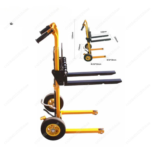 200kg load-bearing forklift, portable manual handling stacker, light and small household lift truck, hydraulic unloading Profi-Group