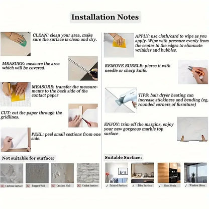 Marble Wallpaper, Oil-proof Heat-resistant Self Adhesive Wallpaper For Kitchen, Furniture Decor, Luxury Champagne White