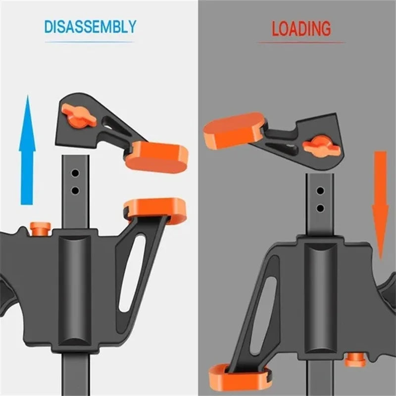 Woodworking Clamp F Hard Quick Release Ratchet Speed Squeeze Clip Kit Long Carpenter Set Nylon Gadget Work Bar Hand Tool 4inch Profi-Group