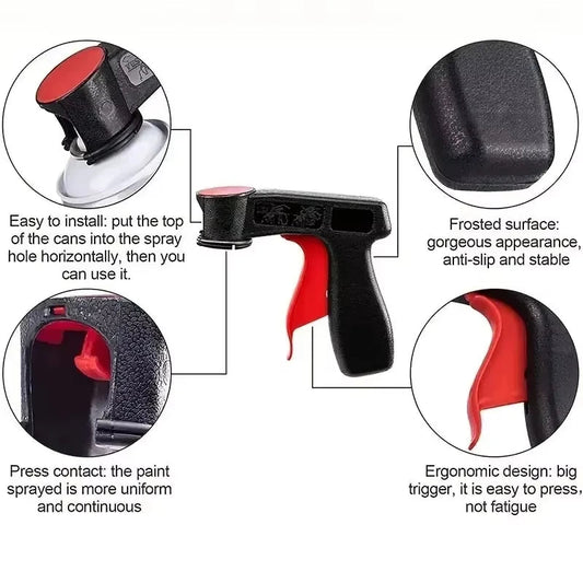 1 Pcs Plastic Portable Spray Paint Handle, Universal Reusable Color Changing Film Pasting Self Spraying Hand Spray Gun Profi-Group
