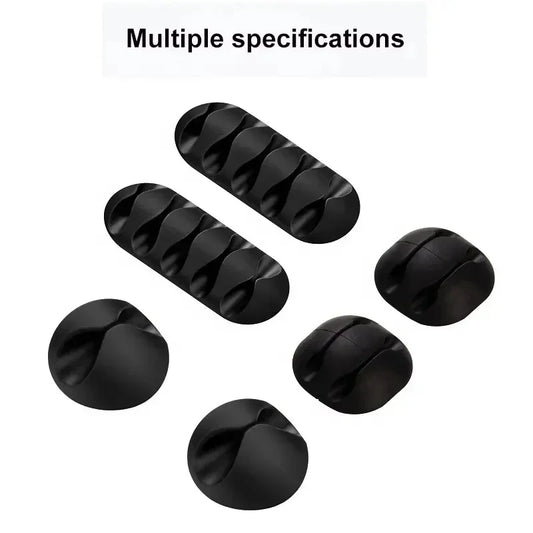 VIKEFON Cable Cord Wire Organizer Silicone USB Cable Winder Management Clips Self Adhesive for Mouse Keyboard Headset For iPhone - Profi-Group