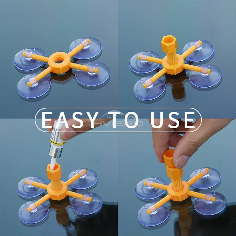 Windshield Repair Kit Scratche Quick Fix Cracked Glass Window Screen Polishing Tool Profi-Group