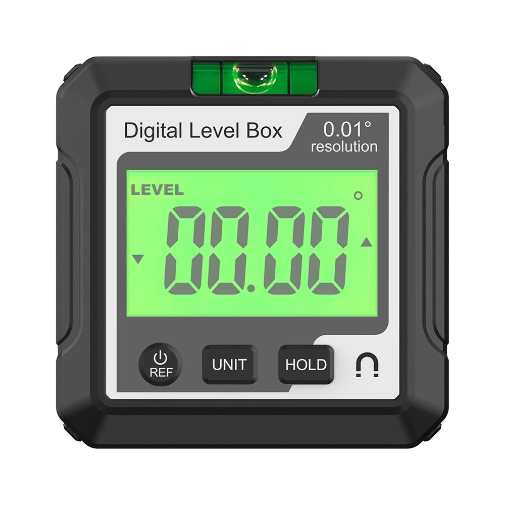 Digital Angle Gauge Magnetic Protractor Inclinometer Level Angle Finder Angle Cube Level Box With Magnes And Backlight Profi-Group