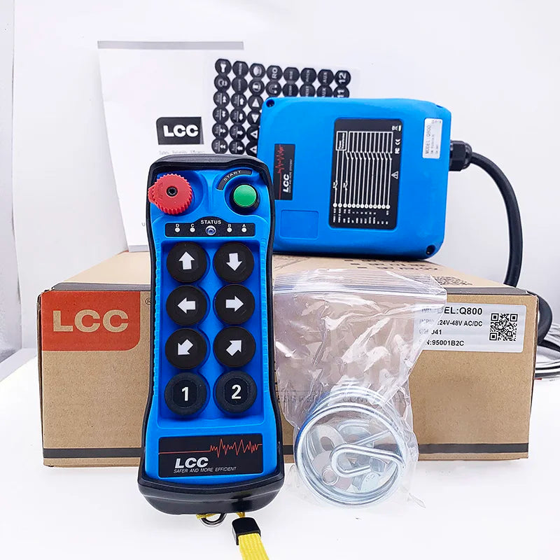 Elevator LCC Q808 Engine Hoists Wireless Universal Remote Control Radio Crane Controller AC/DC 12v 24v 433 mhz Electronic Switch