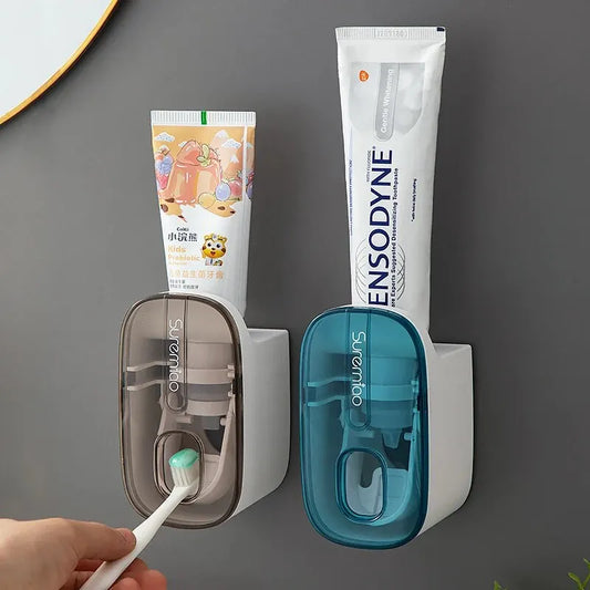 1 PCS Automatic Toothpaste Dispenser Bathroom Accessories Wall Mount Lazy Toothpaste Squeezer Toothbrush Holder - Profi-Group