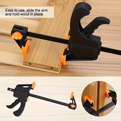 Woodworking Clamp F Hard Quick Release Ratchet Speed Squeeze Clip Kit Long Carpenter Set Nylon Gadget Work Bar Hand Tool 4inch Profi-Group