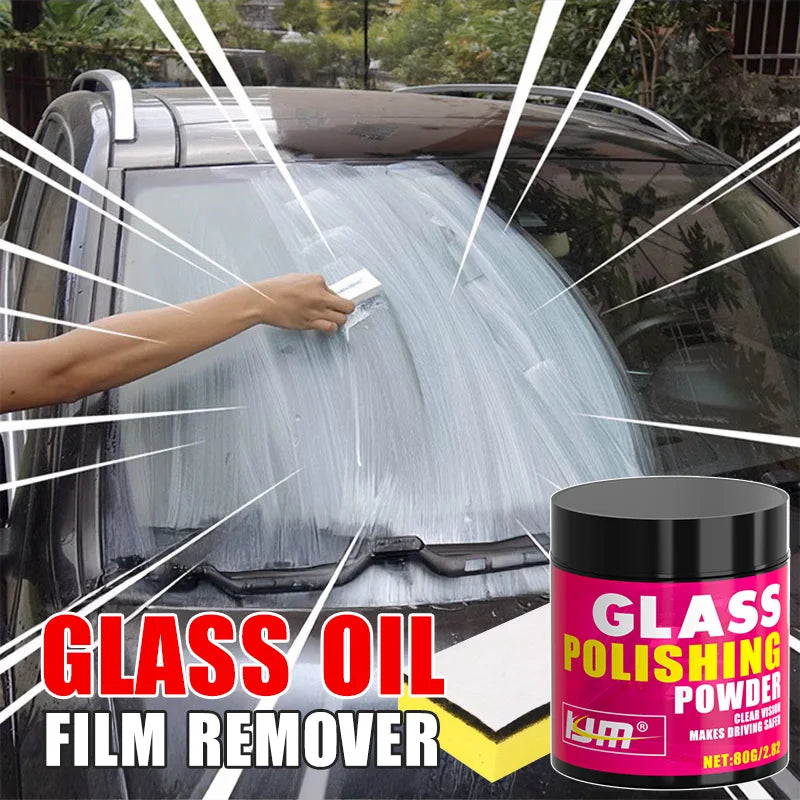 KJM 80g Car Glass Polishing Powder Scratch Remover Windshield Window Restore Clarity Safe No Damage Profi-Group