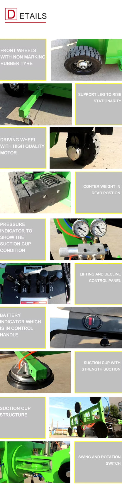"ARENA" Robot Glazing Lift Machine 800KG 1000KG Capacity Commercial Window Installation Fast Delivery Curved Glass Handler Wholesale