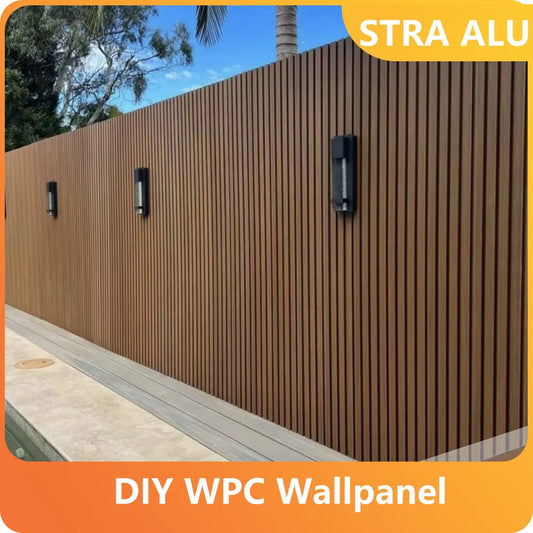 Outdoor WPC Wall Panel 24x48 Inch UV Resistant & IP68 Waterproof, Fireproof Exterior Cladding for Facade/Balcony, Snap Lock Syst - Profi-Group