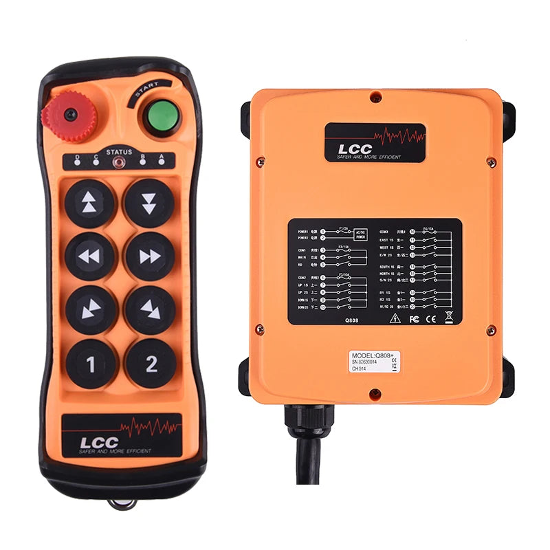 Elevator LCC Q808 Engine Hoists Wireless Universal Remote Control Radio Crane Controller AC/DC 12v 24v 433 mhz Electronic Switch