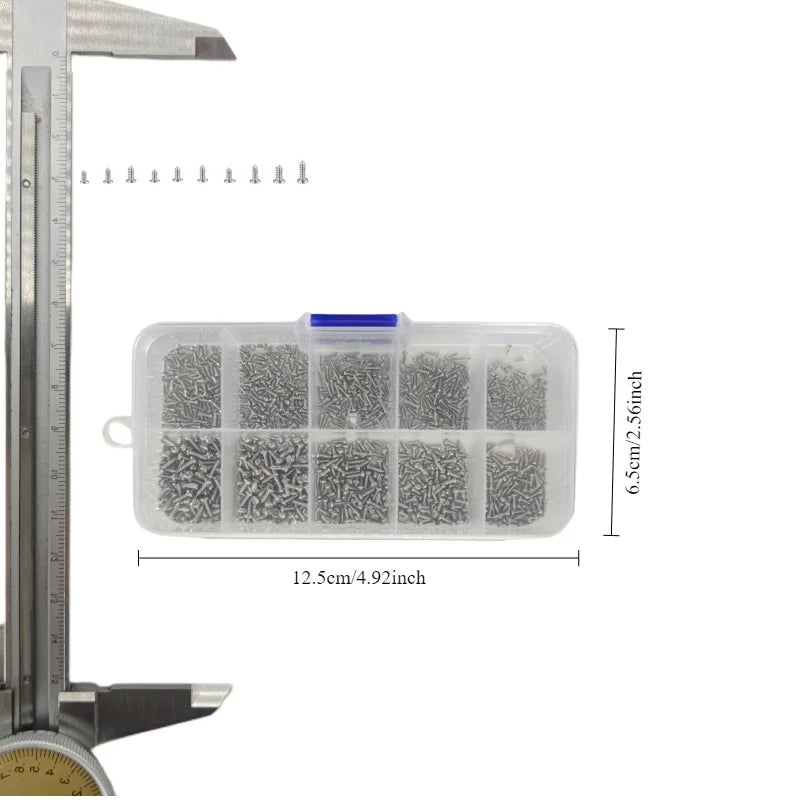 600/1200 sets Miniature self-tapping screws, Miniature crosshead metal screws classification kit