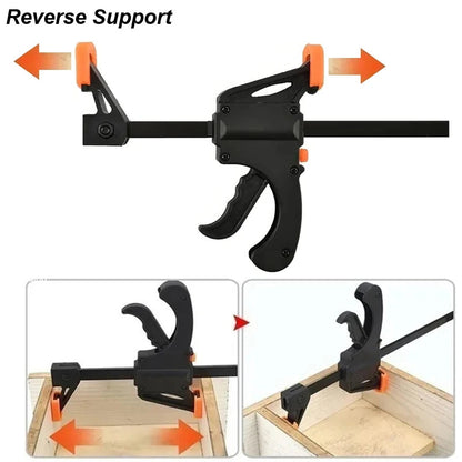 Woodworking Clamp F Hard Quick Release Ratchet Speed Squeeze Clip Kit Long Carpenter Set Nylon Gadget Work Bar Hand Tool 4inch Profi-Group