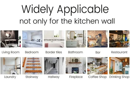 Wall Stickers White Self-Adhesive Anti-Tiles Waterproof Vinyl Peel and Stick 3D Brick Wallpaper Backsplash for Kitchen Bathroom
