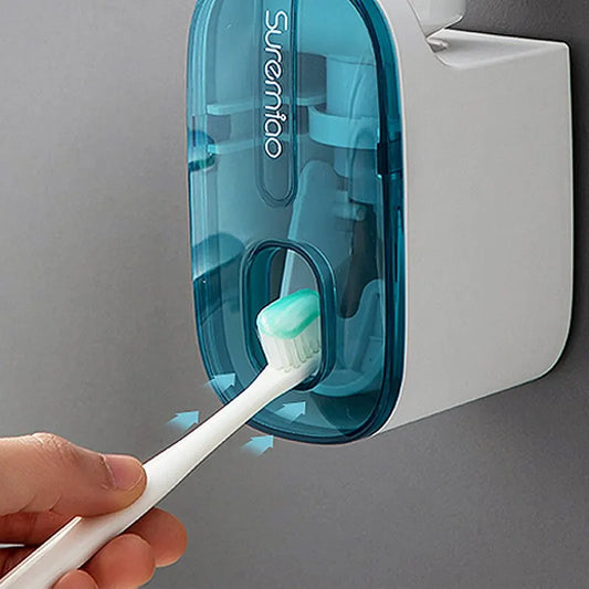 1 PCS Automatic Toothpaste Dispenser Bathroom Accessories Wall Mount Lazy Toothpaste Squeezer Toothbrush Holder - Profi-Group