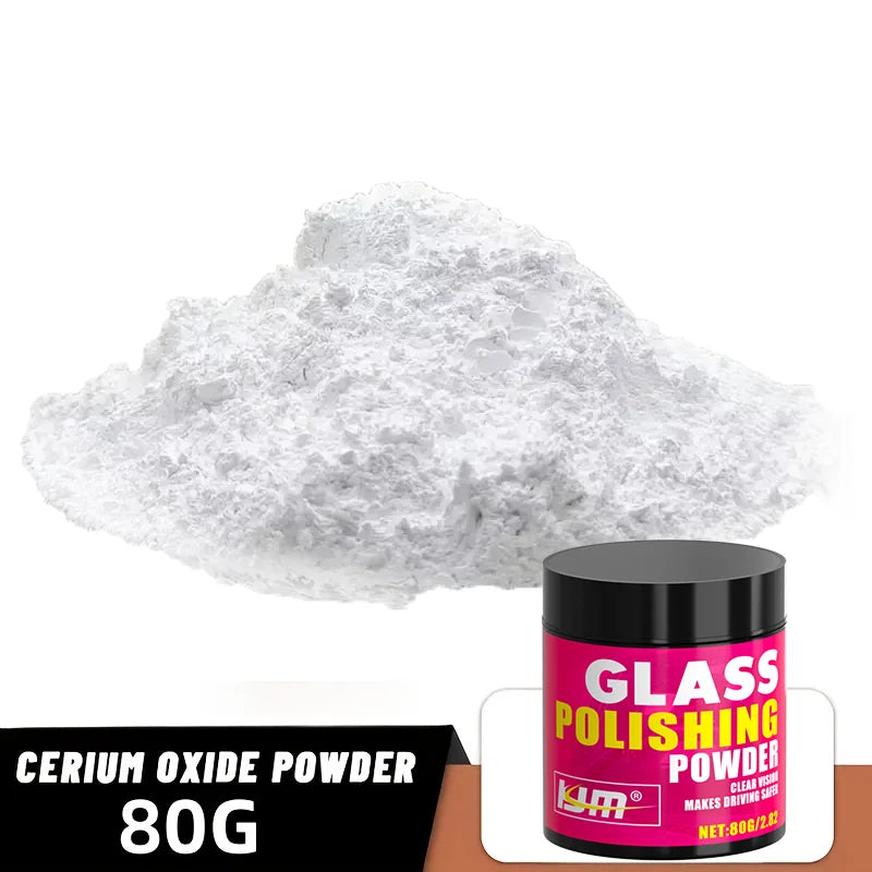 KJM 80g Car Glass Polishing Powder Scratch Remover Windshield Window Restore Clarity Safe No Damage Profi-Group