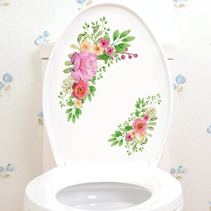 Green Plant Leaves Bathroom Toilet Sticker WC - Profi-Group