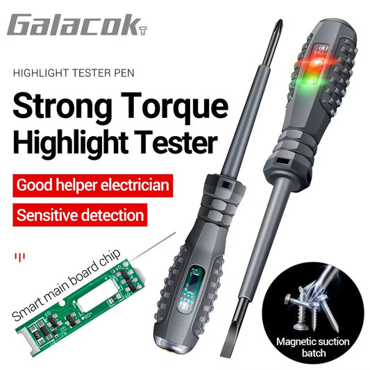 Multifunctional Electrician Test Screwdriver AC Non-contact Induction Test Pen Voltage Tester 70-600V Red Green Induction Lights Profi-Group