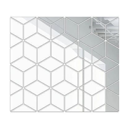 8/15/28/54pcs 3D Mirror Wall Sticker DIY Diamonds Triangles Acrylic Wall Stickers for Kids Room Living Room Home Decor adesivo Profi-Group