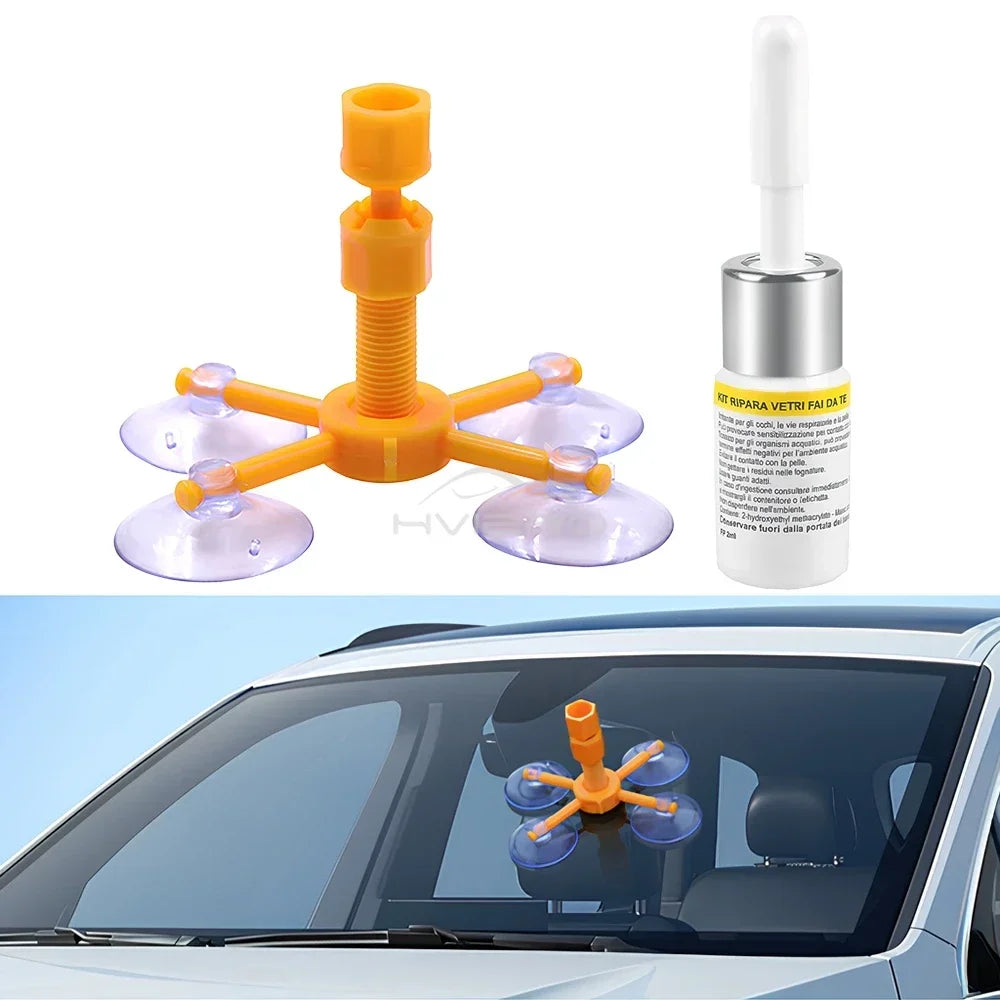 Windshield Repair Kit Scratche Quick Fix Cracked Glass Window Screen Polishing Tool Profi-Group