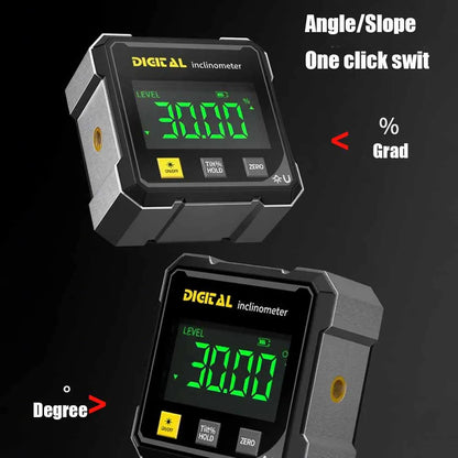 4-Side Magnetic Digital Angle Gauge With Laser Electronic Protractor Horizontometer Inclinometer Angle Ruler Slope Measuring Profi-Group