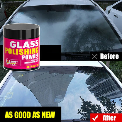KJM 80g Car Glass Polishing Powder Scratch Remover Windshield Window Restore Clarity Safe No Damage Profi-Group