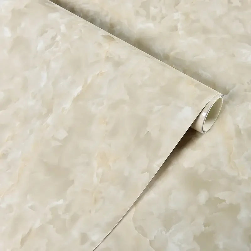Marble Wallpaper, Oil-proof Heat-resistant Self Adhesive Wallpaper For Kitchen, Furniture Decor, Luxury Champagne White