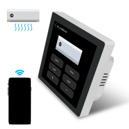 "lalya' Smart Home Multiple Zigbee Smart Home Control Panel 4 Inch Switch Panel In-Wall Touchscreen Control for Home-EUplug