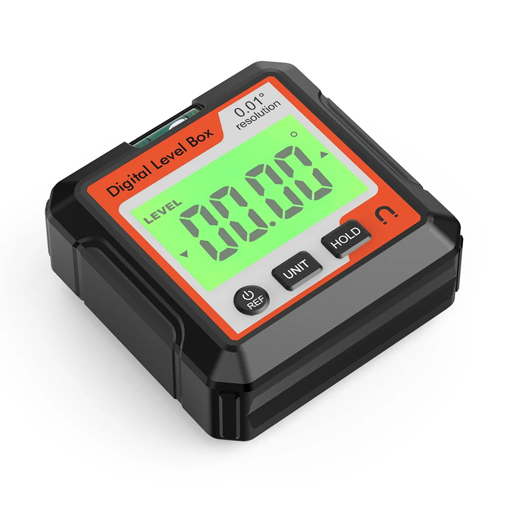 Digital Angle Gauge Magnetic Protractor Inclinometer Level Angle Finder Angle Cube Level Box With Magnes And Backlight Profi-Group