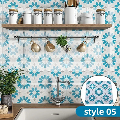 Wall Stickers White Self-Adhesive Anti-Tiles Waterproof Vinyl Peel and Stick 3D Brick Wallpaper Backsplash for Kitchen Bathroom