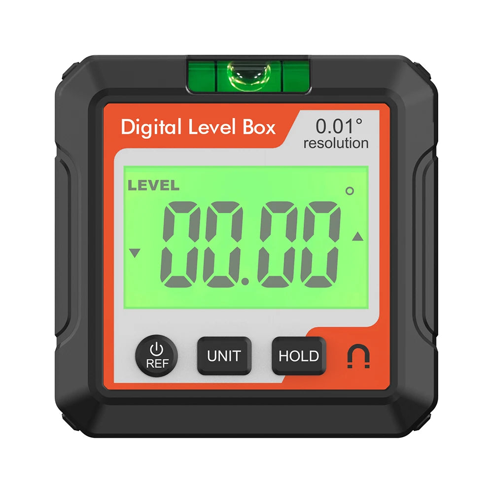 Digital Angle Gauge Magnetic Protractor Inclinometer Level Angle Finder Angle Cube Level Box With Magnes And Backlight Profi-Group