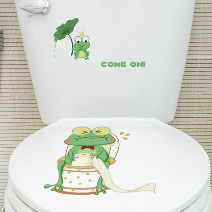 Green Plant Leaves Bathroom Toilet Sticker WC - Profi-Group