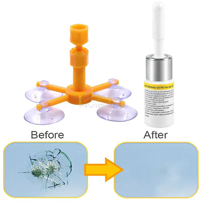 Windshield Repair Kit Scratche Quick Fix Cracked Glass Window Screen Polishing Tool Profi-Group