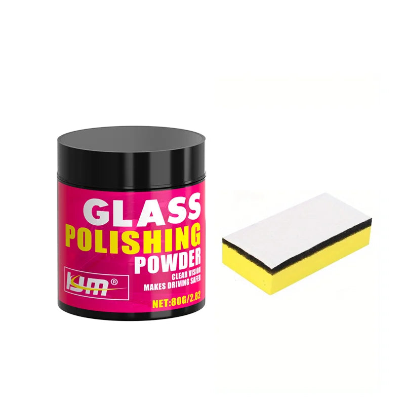 KJM 80g Car Glass Polishing Powder Scratch Remover Windshield Window Restore Clarity Safe No Damage Profi-Group
