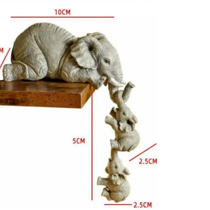 3 Pcs/set Cute Elephant Hug Baby Doll Resin Handicraft Decoration Home Decor Gift Decorative Figurines Miniatures Accessories - Profi-Group