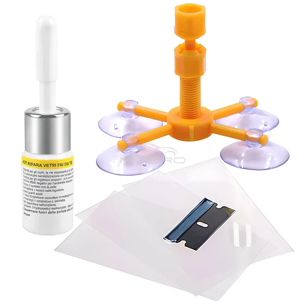 Windshield Repair Kit Scratche Quick Fix Cracked Glass Window Screen Polishing Tool Profi-Group