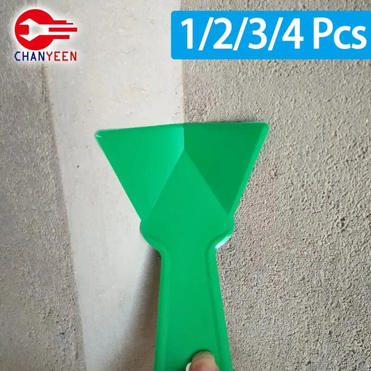 1-4Pcs Drywall Corner Scraper Putty Finisher Stucco Shovel Spatula Spade for Floor Wall Ceramic Tile Grout Construction Tools
