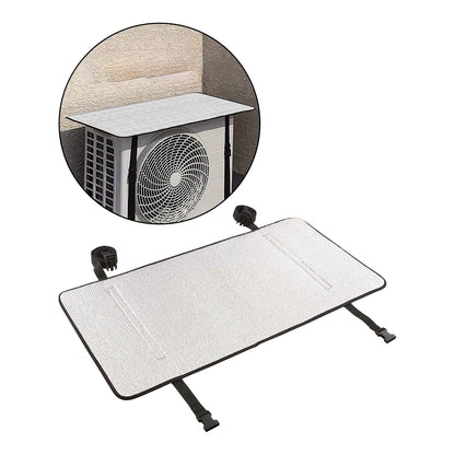 1x Air Conditioner Cover Aluminum Foil Weather Waterproof Sunshade Air Conditioner Outer Cover for Outside Unit Outdoor