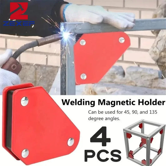 ZEXEF 4pcs Welding Magnet Magnetic Holder 45/90/135 Degrees 9LB Arrow Clamp Magnetic Clamp for Welding Positioner Locator Tools - Profi-Group